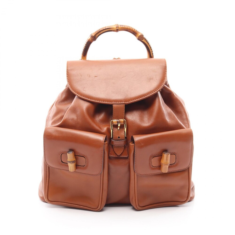 Gucci Bamboo Rucksack Backpack Leather #333559G56B